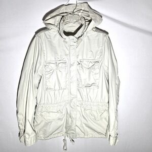 Denim & Supply Ralph Lauren Field Jacket Womens L Beige Good Hooded Utility